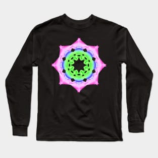 Pink and green Star Long Sleeve T-Shirt